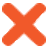Red x mark